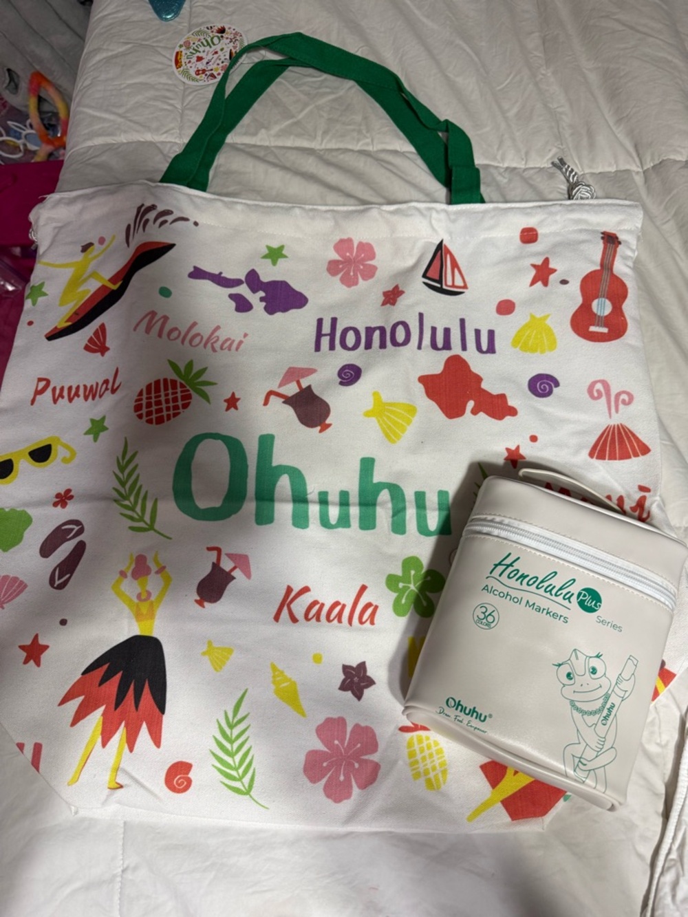 Ohuhu Honolulu b 320 Assorted Dual-Tip Marker Set - with Art bag and 36 bonusSET - Picture 3 of 5